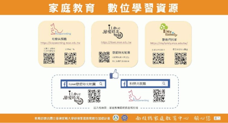 南投縣家庭教育中心數位資源宣導圖